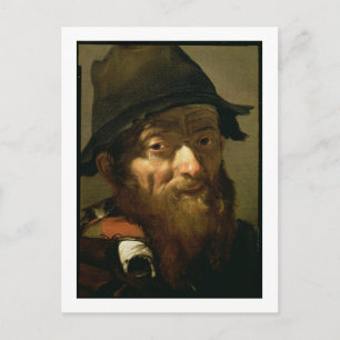 Carte Postale Tête d'un vieil homme, détail du portrait d'un vie