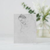 Carte Postale Tête d'une vieille femme en profil par Gustav Klim (Debout devant)