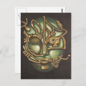 Carte Postale Tête métallique (Devant / Derrière)