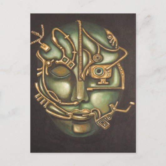 Carte Postale Tête métallique (Devant)