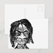 Carte Postale Tête réduite (Devant / Derrière)