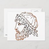 Carte Postale Tête romaine (Devant / Derrière)