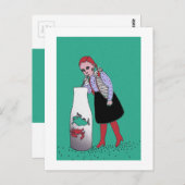 Carte Postale Tête rousse (Devant / Derrière)