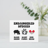 Carte Postale Tête rousse drôle (Debout devant)