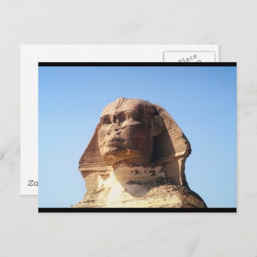 Carte Postale Tête Sphinx (Devant / Derrière)
