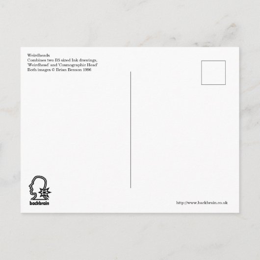 Carte Postale Têtes (Dos)