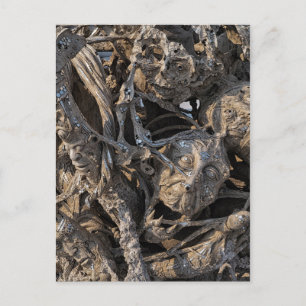 Carte Postale Têtes à hurler Macabre Sequin Art, Temple Blanc