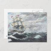 Carte Postale Têtes de constitution d'USS pour S.M. frégate (Devant / Derrière)