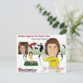 Carte Postale Têtes de secousse de Bobbleheads Bobblehead (Debout devant)