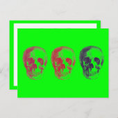 Carte Postale Têtes de squelette (Devant / Derrière)