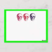 Carte Postale Têtes de squelette (Dos)