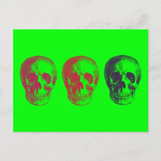 Carte Postale Têtes de squelette (Devant)