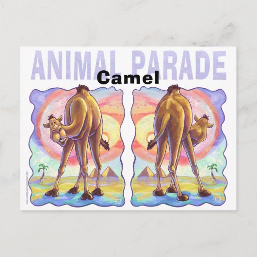 Carte postale Têtes et Queues de chameau mignonnes (Devant)