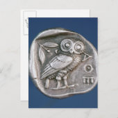 Carte Postale tétradrachme athénien (Devant / Derrière)