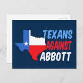 Carte Postale Texans contre Greg Abbott (Devant / Derrière)