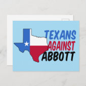 Carte Postale Texans contre Greg Abbott (Devant / Derrière)