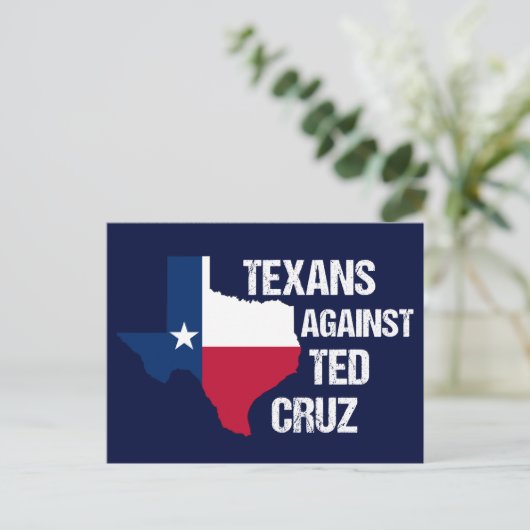 Carte Postale Texans contre Ted Cruz Texas Démocrate (Debout devant)