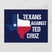 Carte Postale Texans contre Ted Cruz Texas Démocrate (Devant)