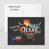 CARTE POSTALE TEXAS  (Devant / Derrière)