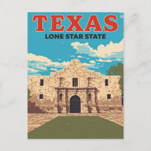 Carte Postale Texas Alamo Voyage Vintage
