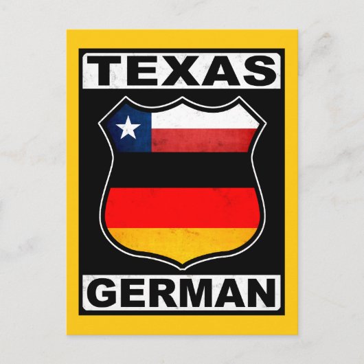 Carte Postale Texas Allemand Américain (Devant)