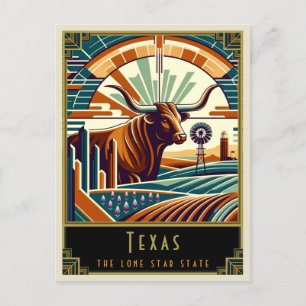 Carte Postale Texas   Art déco