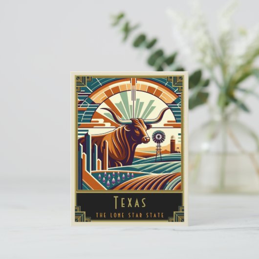 Carte Postale Texas | Art déco (Debout devant)