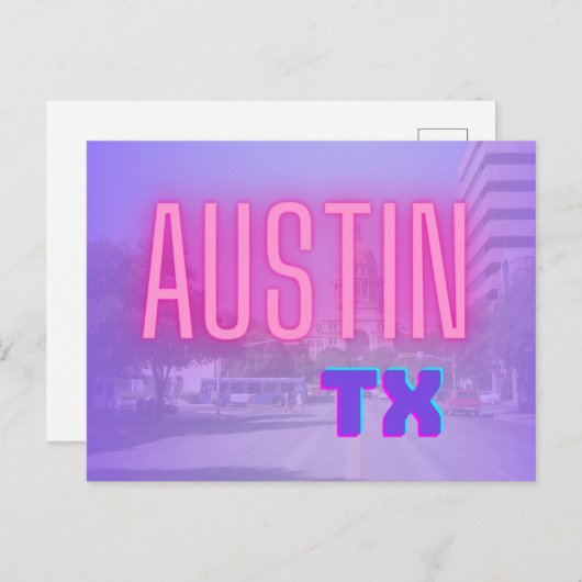 CARTE POSTALE TEXAS AUSTIN (Devant / Derrière)