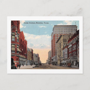 Carte Postale Texas Ave., Houston, Texas 1910 Vintage