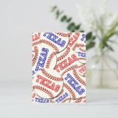 Carte Postale Texas Baseballs Collage (Debout devant)