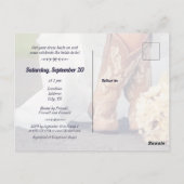 Carte Postale Texas Bride à Boots Bridal Shower (Dos)