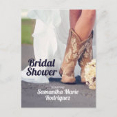 Carte Postale Texas Bride à Boots Bridal Shower (Devant)