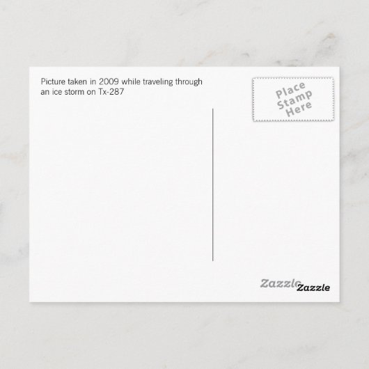 Carte Postale Texas Cold (Dos)