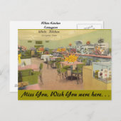 Carte Postale Texas, Cuisine Blanche, Livingston (Devant / Derrière)