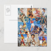 Carte Postale Texas Eclectique : Collection Cowgirl No 1 (Devant / Derrière)