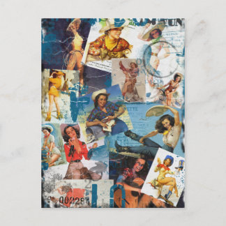Carte Postale Texas Eclectique " Collection Cowgirl No 2