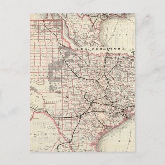 Carte Postale Texas et Mexique, Houston (Devant)