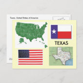 Carte Postale Texas, États-Unis (Devant / Derrière)