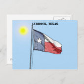 Carte Postale Texas Flag, Lubbock (Devant / Derrière)