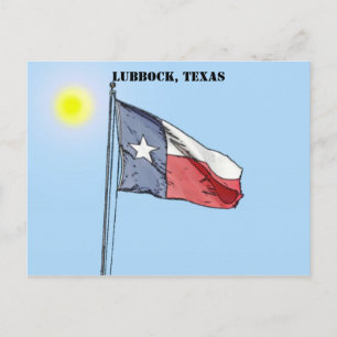 Carte Postale Texas Flag, Lubbock
