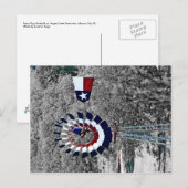 Carte Postale Texas Flag Windmill près de Johnson City, TX (Devant / Derrière)