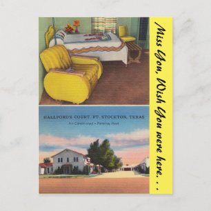 Carte Postale Texas, Hallford's Court, Ft. Stockton