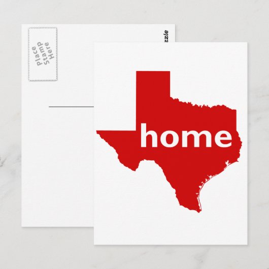 Carte Postale Texas Home (Devant / Derrière)