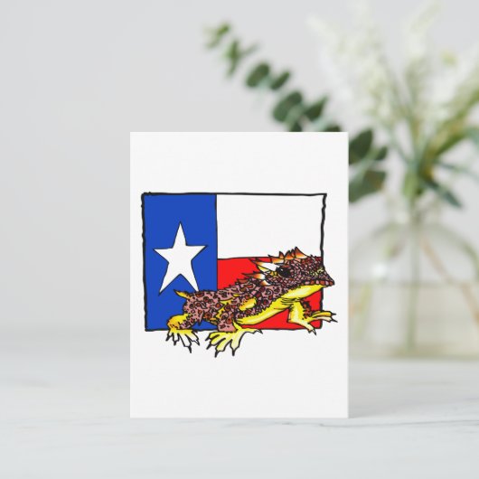 CARTE POSTALE TEXAS HORNÉ TOAD (Debout devant)