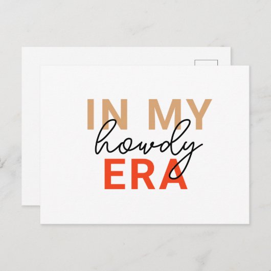 Carte Postale Texas Howdy Era (Devant / Derrière)