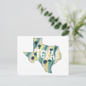 Carte Postale Texas Illustrated Map Colorful Bold (Debout devant)