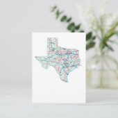 Carte postale Texas Interstate Map (Debout devant)