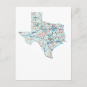 Carte postale Texas Interstate Map (Devant)
