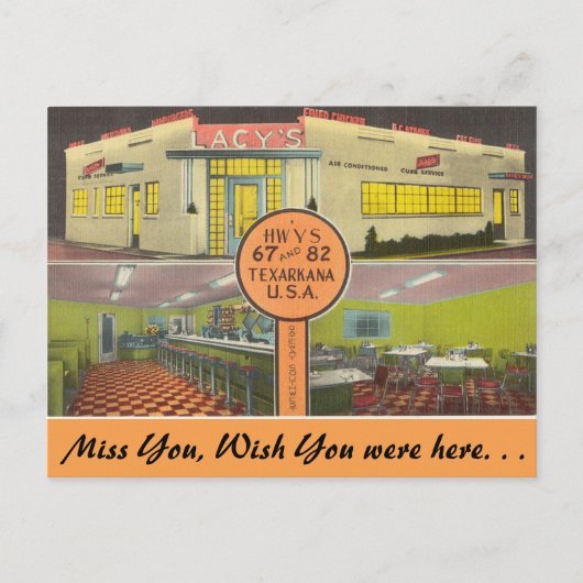 Carte Postale Texas, Lacy's Drive-In, Texarkana (Devant)