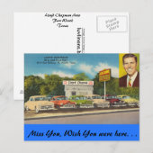 Carte Postale Texas, Lloyd Chapman Auto, Fort Worth (Devant / Derrière)